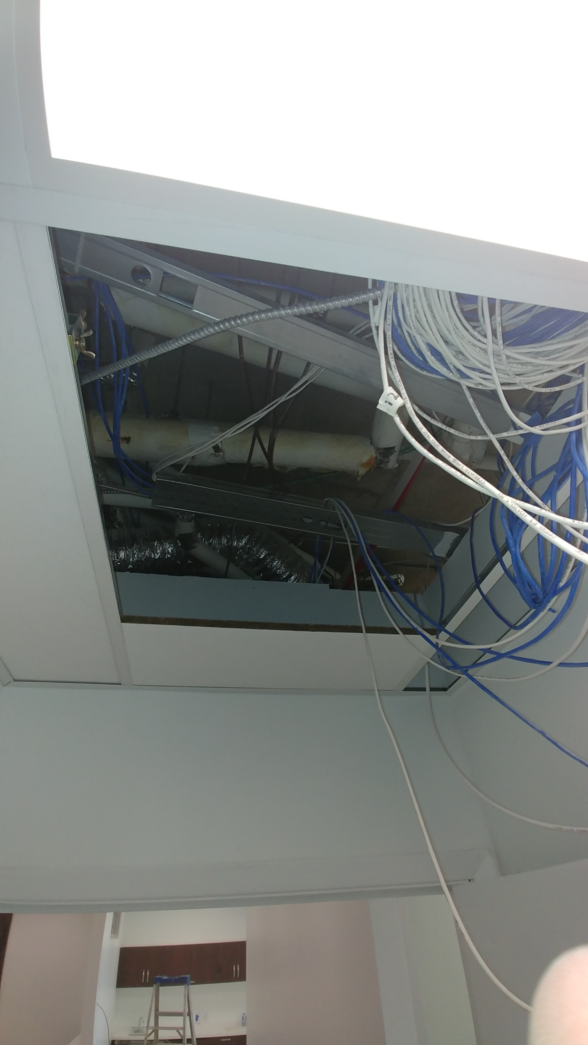 Network cabling before organization